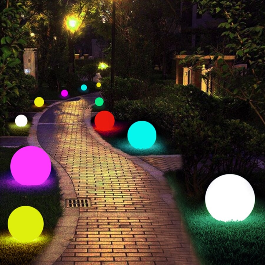 bola de jardín led