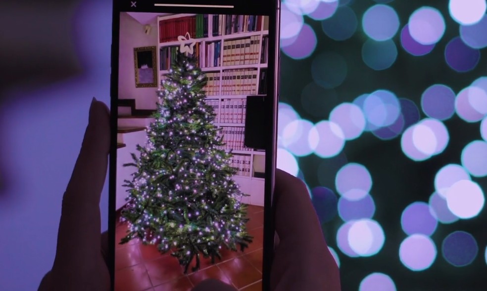 árbol de navidad controlado por aplicación