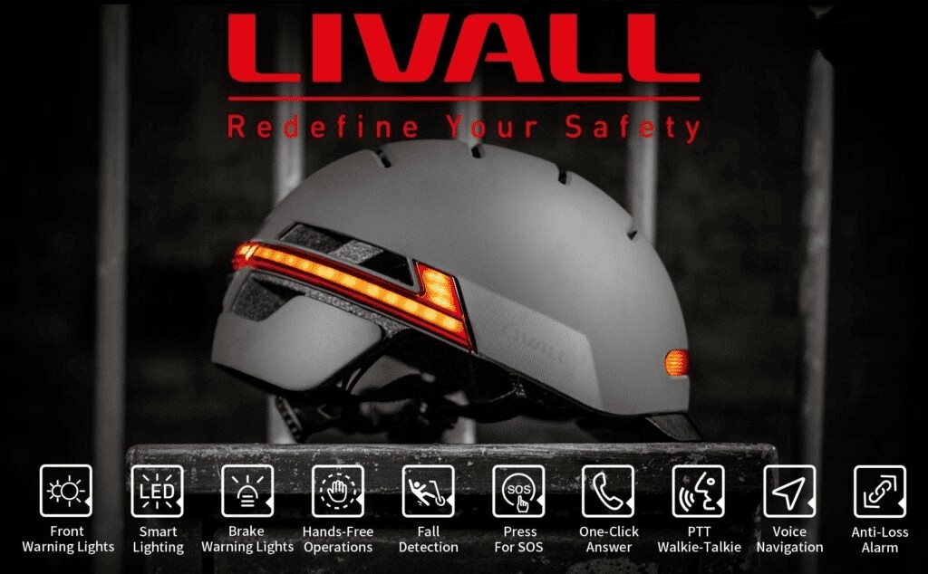 casco bicicleta inteligente con bluetooth livall bh 51m