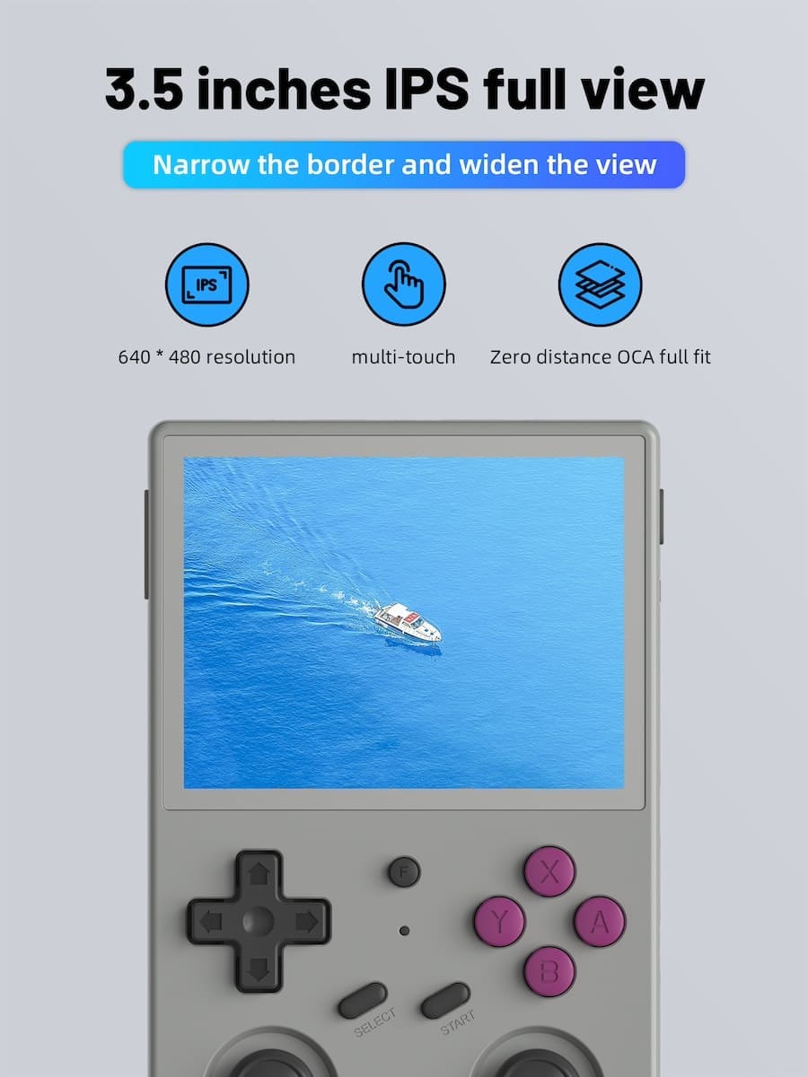 Consola de juegos portátil, pantalla IPS para videojuegos de mano