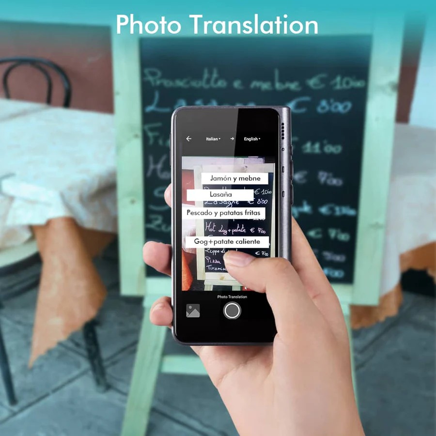 traductor de texto fotográfico para bolsillo de mano en línea fuera de línea