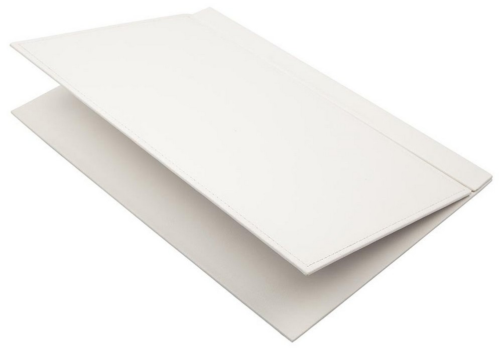 tablero de escritura de cuero blanco