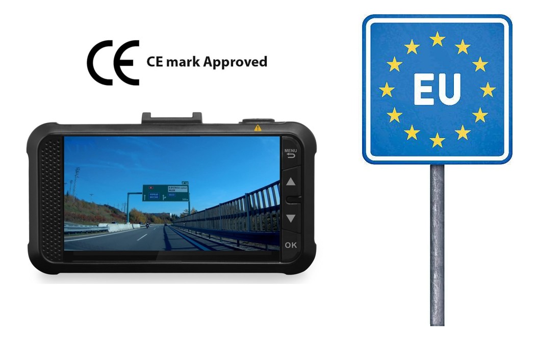 cámara de coche certificada dashcam dod gs980d en la ue