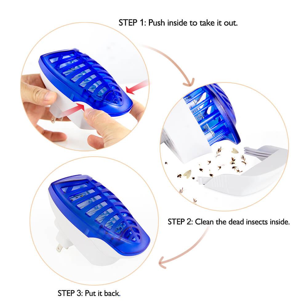 trampa de insectos ultravioleta en el enchufe
